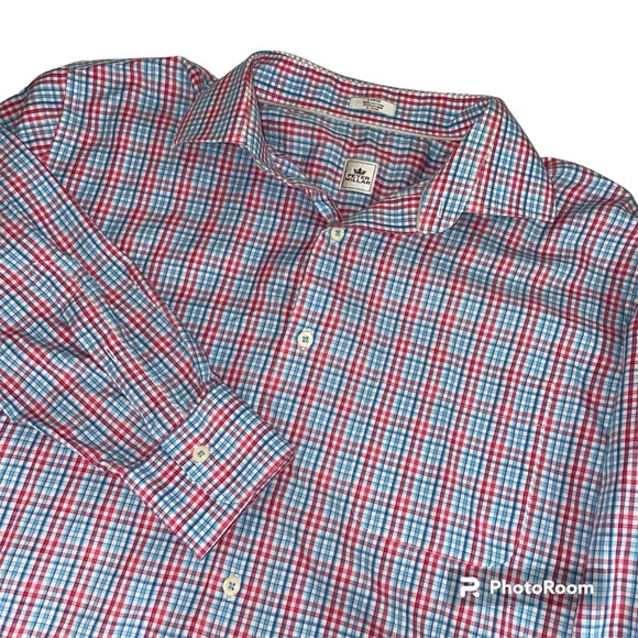 Peter Millar Box Plaid Long Sleeve Button Down Dress Shirt Men's Size L - Picture 2 of 10